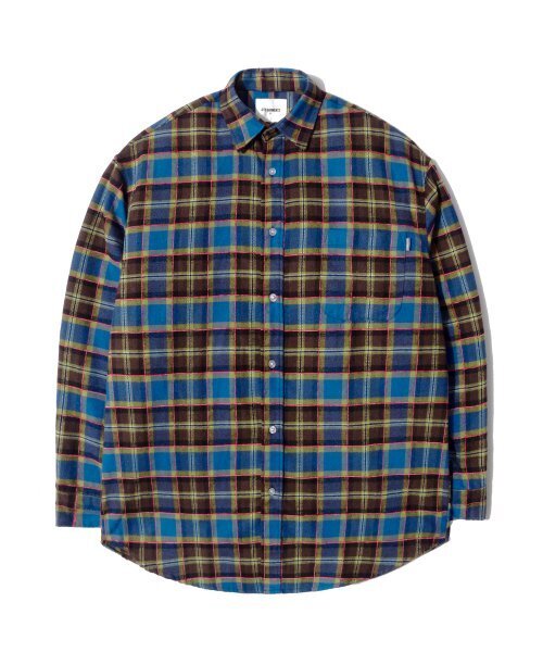 QT8 GARMENTS(キューティーエイトガーメント)の「BN Rustic Check Shirt (Brown)(シャツ/ブラウス・レディース・その他・LARGE/MEDIUM/X-LARGE)」の2枚目の写真