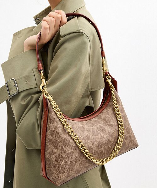 ✨美品꧁コーチ꧂シグネチャー　クリケット ショルダーバッグ　キャンバス　レザー COACH（コーチ） ショルダーバッグ バッグ ジュリエット ショルダー