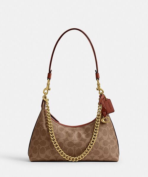 COACH（コーチ）の「ジュリエット ショルダー バッグ 25・シグネチャー キャンバス（ショルダーバッグ・レディース・ベージュ系その他・ONE）」の6枚目の写真