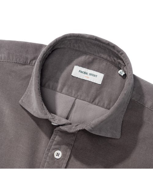PRODESHIRT（プロデシャツ）の「[レギュラー] フィレンツェ ワイド コーデュロイ シャツ (グレー)（シャツ/ブラウス・メンズ・その他・MEDIUM/LARGE/X-LARGE）」の6枚目の写真