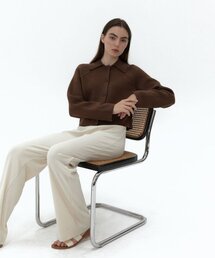 21AU RIB KNIT PANTS (CREAM BEIGE)