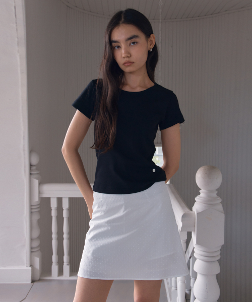 38COMEONCOMMON(38カモンコモン)の「Symbol Slim Rib T-Shirts (Black)(Tシャツ/カットソー・レディース・その他・FREE)」の1枚目の写真