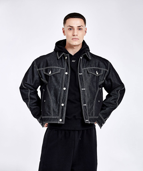 51%(フィフティーワンパーセント)の「Tunnel Lining denim Jacket - Black(デニムジャケット・メンズ・その他・MEDIUM/LARGE/X-LARGE)」の2枚目の写真