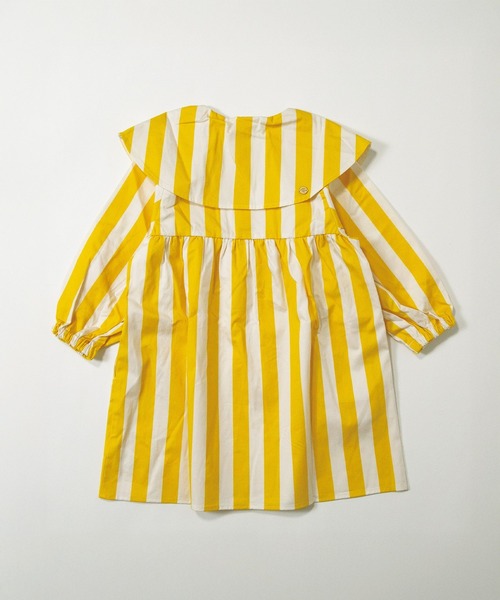 MAKE YOUR DAY（メイクユアデイ）の「ビッグカラーストライプワンピース■80～140cm（ワンピース・キッズ・イエロー/ブラック・90/100/120/130/140/80/110）」の5枚目の写真