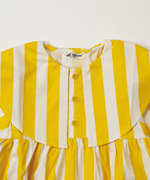 MAKE YOUR DAY（メイクユアデイ）の「ビッグカラーストライプワンピース■80～140cm（ワンピース・キッズ・イエロー/ブラック・90/100/120/130/140/80/110）」の12枚目の写真