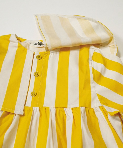 MAKE YOUR DAY（メイクユアデイ）の「ビッグカラーストライプワンピース■80～140cm（ワンピース・キッズ・イエロー/ブラック・90/100/120/130/140/80/110）」の13枚目の写真