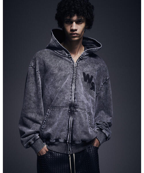 DANKE SCHON（ダンケシェーン）の「DankeSchon/ダンケシェーン/CHEMICAL SWEAT ZIP HOODIE（パーカー・レディース・ブラック・M/L）」の3枚目の写真