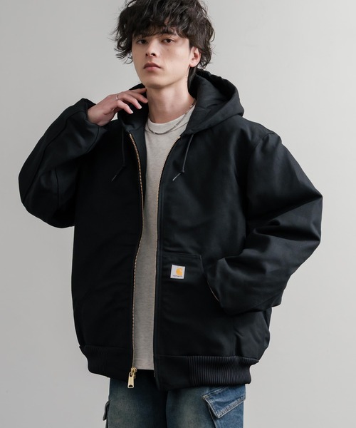 Carhartt ActiveJacket Feed Black L相当 中綿 Carhartt（カーハート） CARHARTT QUILTED FLANNEL LINE DUCK ACTIVE