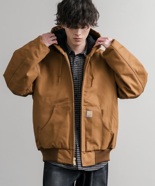 ボロ carhartt カーハート アクティブ　ジャケット　ブラウン　XL 茶色 Carhartt（カーハート）の「Carhartt カーハート DUCK QUILTED FLANNEL