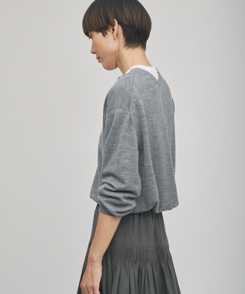 Whim Gazette（ウィムガゼット）の「【GEMINI】ハイゲージVネックニットプルオーバー（ニット/セーター・レディース・ライトベージュ/グレー/キャメル・FREE）」の6枚目の写真