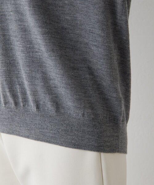 Whim Gazette（ウィムガゼット）の「【GEMINI】ハイゲージVネックニットプルオーバー（ニット/セーター・レディース・ライトベージュ/グレー/キャメル・FREE）」の11枚目の写真