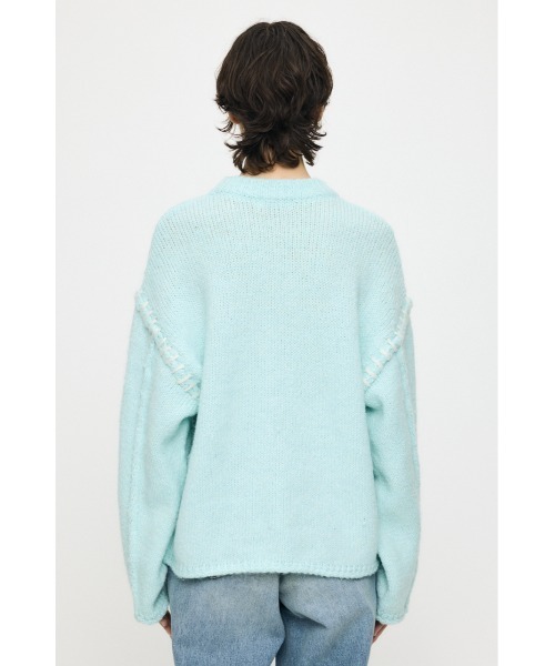 MOUSSY(マウジー)の「JACQUARD WORD セーター(ニット/セーター・レディース・アイボリー/ライトブルー/ライトブラック/ネイビー・FREE)」の10枚目の写真