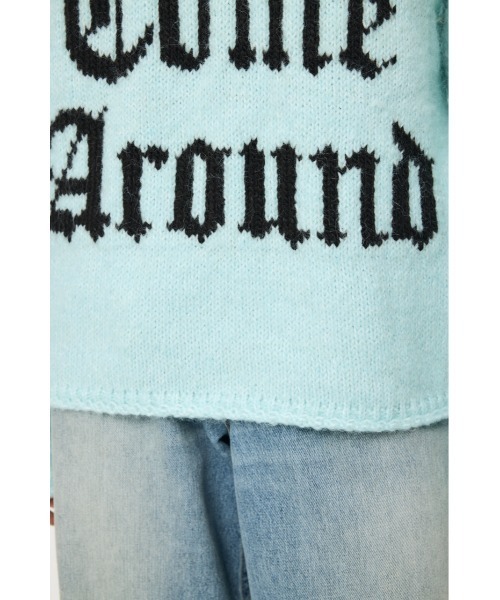 MOUSSY(マウジー)の「JACQUARD WORD セーター(ニット/セーター・レディース・アイボリー/ライトブルー/ライトブラック/ネイビー・FREE)」の15枚目の写真