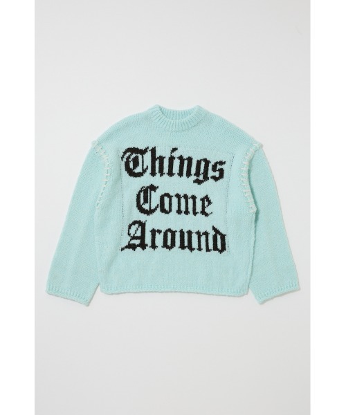 MOUSSY(マウジー)の「JACQUARD WORD セーター(ニット/セーター・レディース・アイボリー/ライトブルー/ライトブラック/ネイビー・FREE)」の16枚目の写真