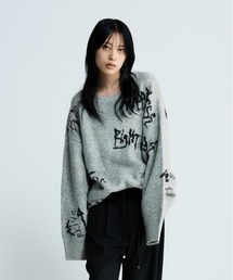 JEANASIS | 5G Doodleロゴプルオーバー/639846(ニット/セーター)