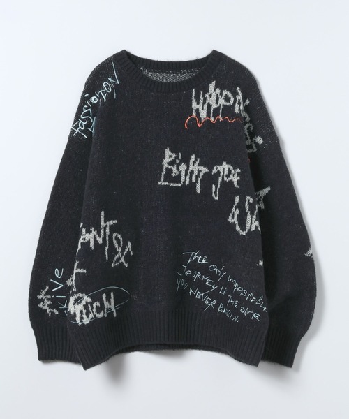 JEANASIS（ジーナシス）の「5G Doodleロゴプルオーバー/639846（ニット/セーター・レディース・グレー系その他/ブラウン系その他/ブラック系その他・FREE）」の15枚目の写真