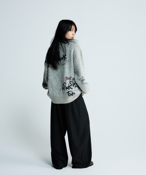 JEANASIS（ジーナシス）の「5G Doodleロゴプルオーバー/639846（ニット/セーター・レディース・グレー系その他/ブラウン系その他/ブラック系その他・FREE）」の21枚目の写真