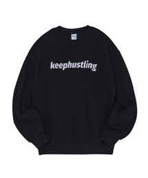 KEEPHUSTLING（キープハッスリング）の「Original Logo Fleece Man-to-Man Sweatshirt (Black)（スウェット）」