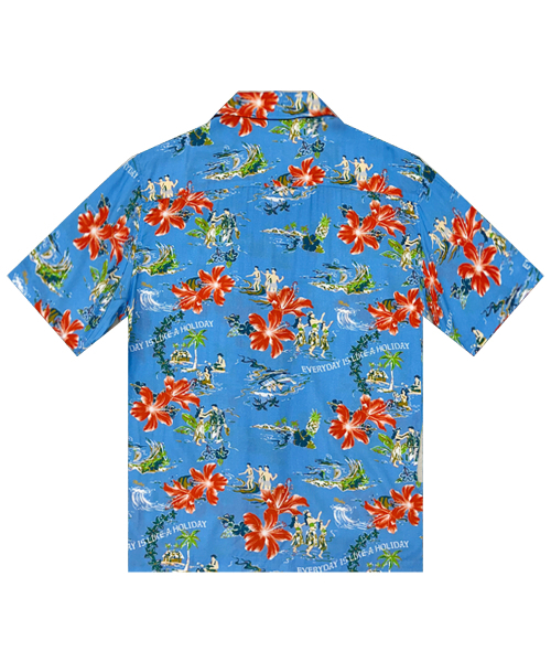 THESHIRTHOUSE(ザシャツハウス)の「ハワイアンシャツフラワーアイランダー-ブルー(シャツ/ブラウス・メンズ・ブルー・1/2/3)」の3枚目の写真