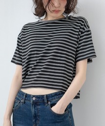 セール】El mar リンガーボーダーコンパクトTシャツ（Tシャツ