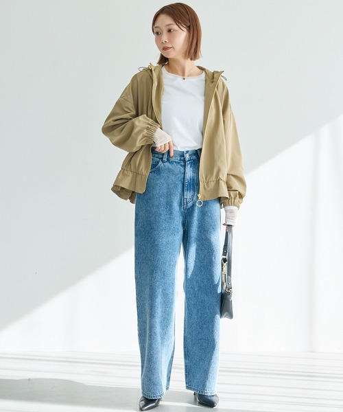 LAVEANGE（ラビアンジェ）の「ワイドストレートデニム（デニムパンツ・レディース・ネイビー/ブルー/ブラック・4L/3L/LL/M/5L）」の9枚目の写真