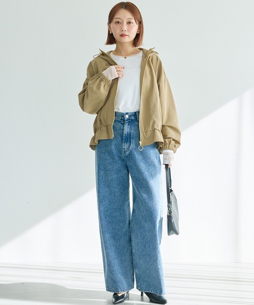 LAVEANGE（ラビアンジェ）の「ワイドストレートデニム（デニムパンツ・レディース・ネイビー/ブルー/ブラック・4L/3L/LL/M/5L）」の10枚目の写真