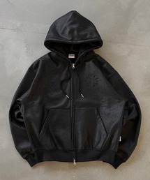 WISH FOR EVER（ウィッシュフォーエバー）の「【 3size 】MAD FAUX LEATHER HOOD BLOUSON（パーカー）」