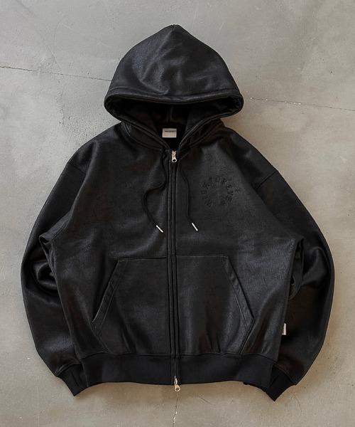セール】【 3size 】MAD FAUX LEATHER HOOD BLOUSON（パーカー）｜WISH