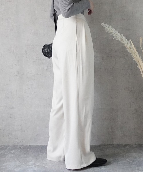 SELECT LEVERY(セレクトリベリー)の「ラップワイドパンツ(その他パンツ・レディース・バーガンディー/アイボリー/カーキ/ブラック・X-LARGE/LARGE/MEDIUM/SMALL)」の6枚目の写真