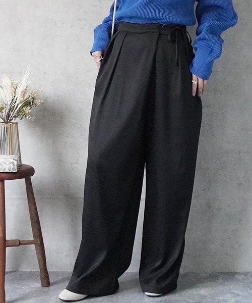 SELECT LEVERY(セレクトリベリー)の「ラップワイドパンツ(その他パンツ・レディース・バーガンディー/アイボリー/カーキ/ブラック・X-LARGE/LARGE/MEDIUM/SMALL)」の14枚目の写真