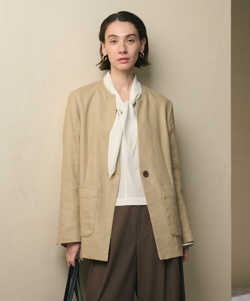 BEAUTY&YOUTH UNITED ARROWS(ビューティーアンドユースユナイテッドアローズ)の「セルロース タイブラウス ウォッシャブル(シャツ/ブラウス・レディース・オフホワイト/ライトブルー・FREE)」の22枚目の写真