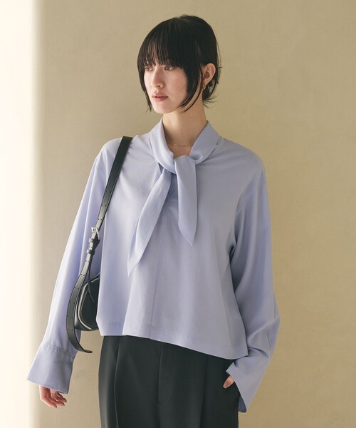 BEAUTY&YOUTH UNITED ARROWS(ビューティーアンドユースユナイテッドアローズ)の「セルロース タイブラウス ウォッシャブル(シャツ/ブラウス・レディース・オフホワイト/ライトブルー・FREE)」の20枚目の写真