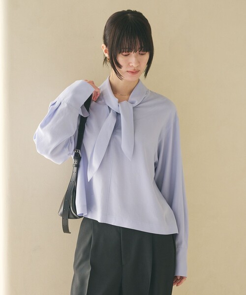 BEAUTY&YOUTH UNITED ARROWS(ビューティーアンドユースユナイテッドアローズ)の「セルロース タイブラウス ウォッシャブル(シャツ/ブラウス・レディース・オフホワイト/ライトブルー・FREE)」の19枚目の写真