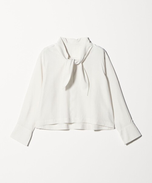 BEAUTY&YOUTH UNITED ARROWS(ビューティーアンドユースユナイテッドアローズ)の「セルロース タイブラウス ウォッシャブル(シャツ/ブラウス・レディース・オフホワイト/ライトブルー・FREE)」の3枚目の写真