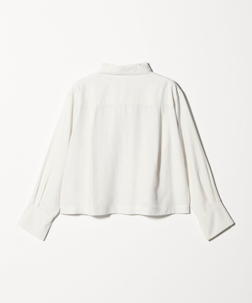 BEAUTY&YOUTH UNITED ARROWS(ビューティーアンドユースユナイテッドアローズ)の「セルロース タイブラウス ウォッシャブル(シャツ/ブラウス・レディース・オフホワイト/ライトブルー・FREE)」の4枚目の写真