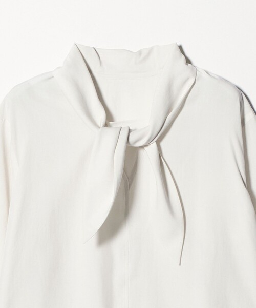 BEAUTY&YOUTH UNITED ARROWS(ビューティーアンドユースユナイテッドアローズ)の「セルロース タイブラウス ウォッシャブル(シャツ/ブラウス・レディース・オフホワイト/ライトブルー・FREE)」の5枚目の写真