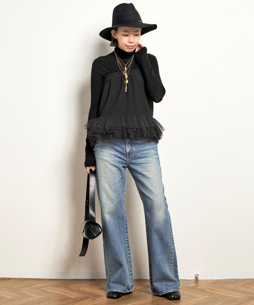 AP STUDIO(エーピーストゥディオ)の「【ARCHIVE STANCE/アーカイブスタンス】2way tulle Skirt(スカート・レディース・ブラック・FREE)」の4枚目の写真