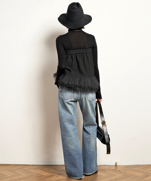AP STUDIO(エーピーストゥディオ)の「【ARCHIVE STANCE/アーカイブスタンス】2way tulle Skirt(スカート・レディース・ブラック・FREE)」の6枚目の写真