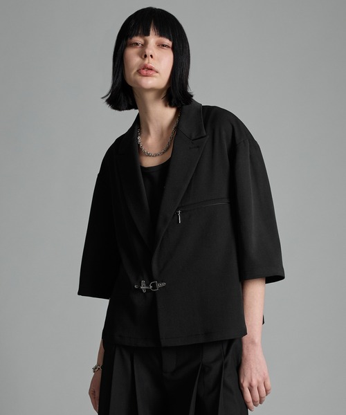 VELNUS（ベルナス）の「【VELNUS】Fireman short sleeve jacket／ファイヤーマンショート半袖ジャケット（テーラードジャケット・メンズ・ブラック・M/L/S）」の3枚目の写真