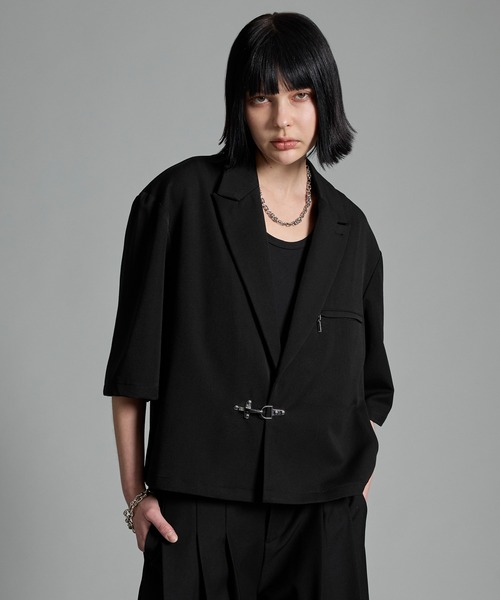 VELNUS（ベルナス）の「【VELNUS】Fireman short sleeve jacket／ファイヤーマンショート半袖ジャケット（テーラードジャケット・メンズ・ブラック・M/L/S）」の5枚目の写真