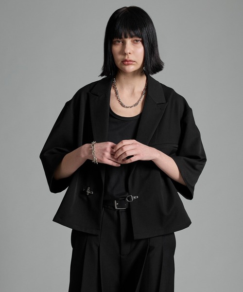 VELNUS（ベルナス）の「【VELNUS】Fireman short sleeve jacket／ファイヤーマンショート半袖ジャケット（テーラードジャケット・メンズ・ブラック・M/L/S）」の6枚目の写真