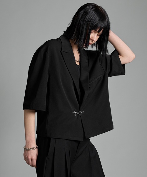 VELNUS（ベルナス）の「【VELNUS】Fireman short sleeve jacket／ファイヤーマンショート半袖ジャケット（テーラードジャケット・メンズ・ブラック・M/L/S）」の13枚目の写真