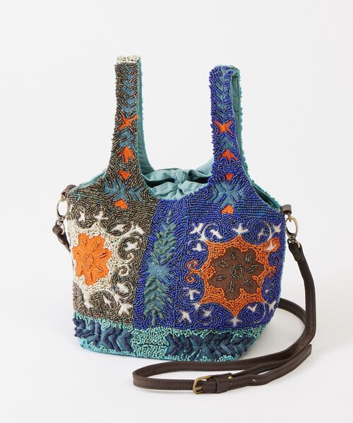 LIVETART（リヴェタート）の「《IMAYIN》ビーズトートバッグ（トートバッグ・レディース・ブルー・FREE）」の3枚目の写真