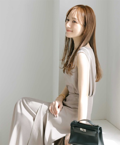 UR'S(ユアーズ)の「トップス×ラップスカートセットアップ(セットアップ・レディース・モカ/アイボリー・L/M/S)」の9枚目の写真