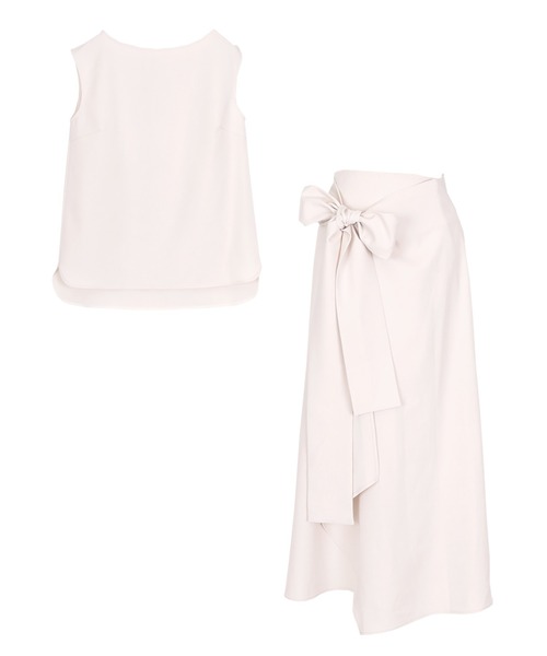 UR'S(ユアーズ)の「トップス×ラップスカートセットアップ(セットアップ・レディース・モカ/アイボリー・L/M/S)」の14枚目の写真