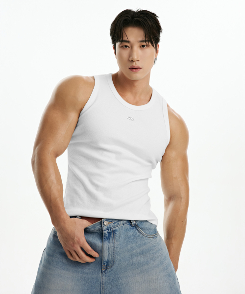 BORN TO WIN（ボーントゥウィン）の「B PENDANT RIBBED SLEEVELESS [WHITE]（Tシャツ/カットソー・メンズ・その他・1/2/3/4）」の6枚目の写真