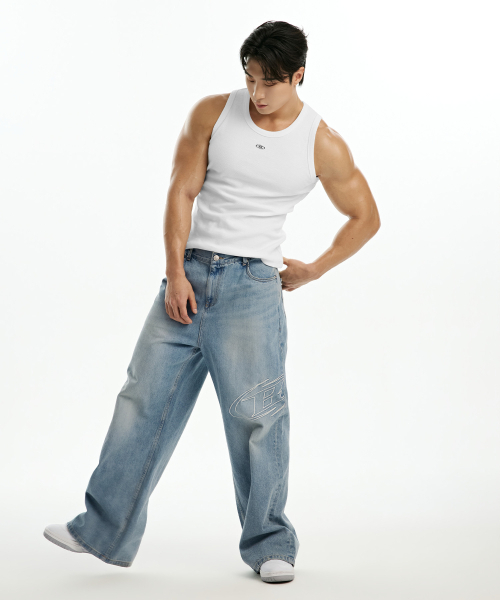 BORN TO WIN（ボーントゥウィン）の「B PENDANT RIBBED SLEEVELESS [WHITE]（Tシャツ/カットソー・メンズ・その他・1/2/3/4）」の8枚目の写真