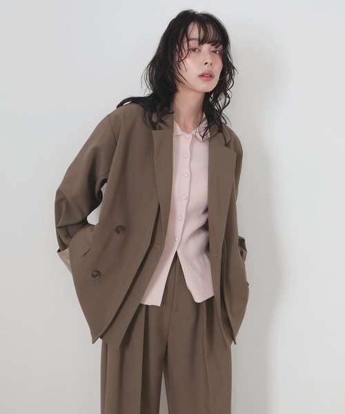 LIAN（リアン）の「レイヤードデザインテーラードジャケット（テーラードジャケット・レディース・チャコールグレー/ブラック/グレイッシュベージュ/モカ・FREE）」の19枚目の写真