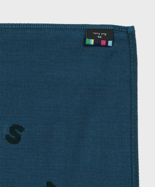 PS Paul Smith（ピーエスポールスミス）の「“Happy” リバーシブル ハンカチ【160368 THANK】（ハンカチ/ハンドタオル・メンズ・ネイビー/ダークグリーン・FREE）」の4枚目の写真