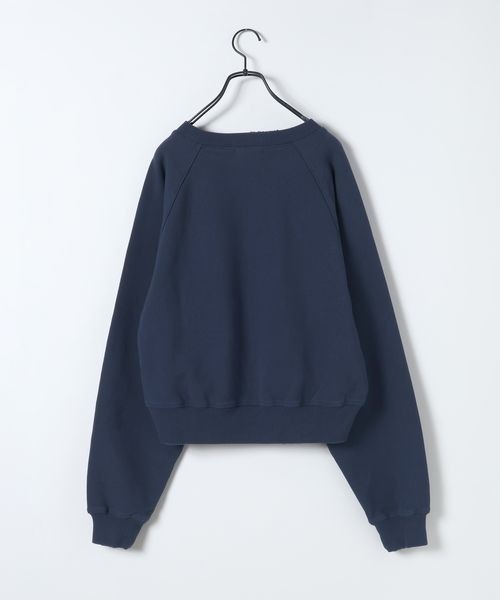 JEANASIS（ジーナシス）の「ヴィンテージWステッチウラケプルオーバー/647629（スウェット・レディース・ライトピンク/ネイビー/グレー・FREE）」の4枚目の写真